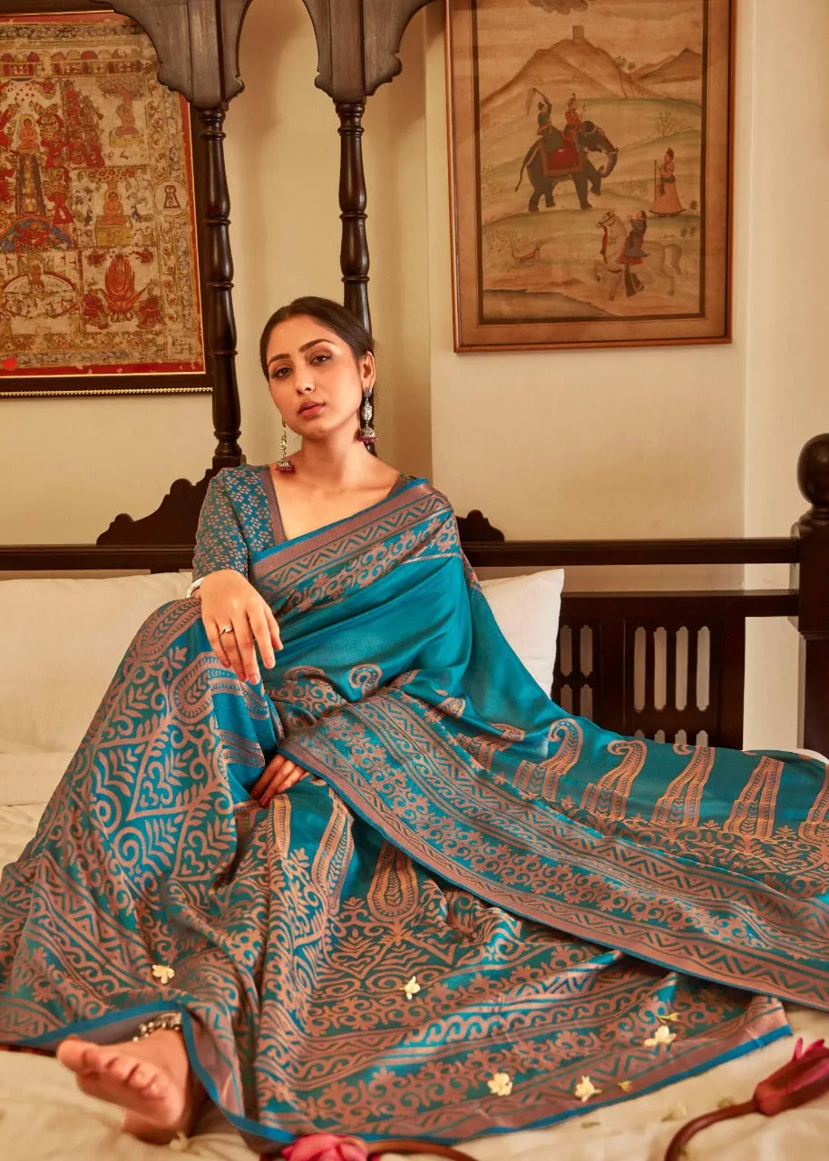 Shangrila Presents Rangsitara Brasso Fancy Designer Sarees