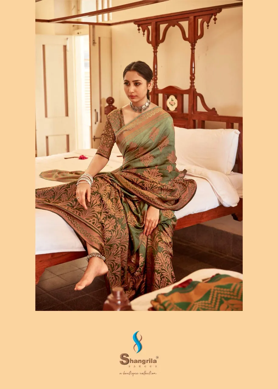 Shangrila Presents Rangsitara Brasso Fancy Designer Sarees