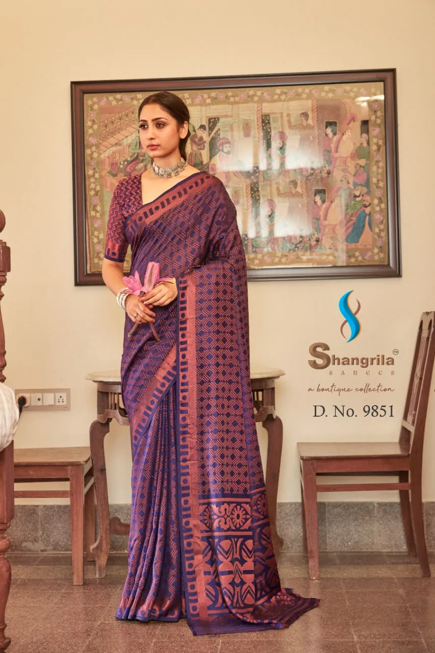 Shangrila Presents Rangsitara Brasso Fancy Designer Sarees