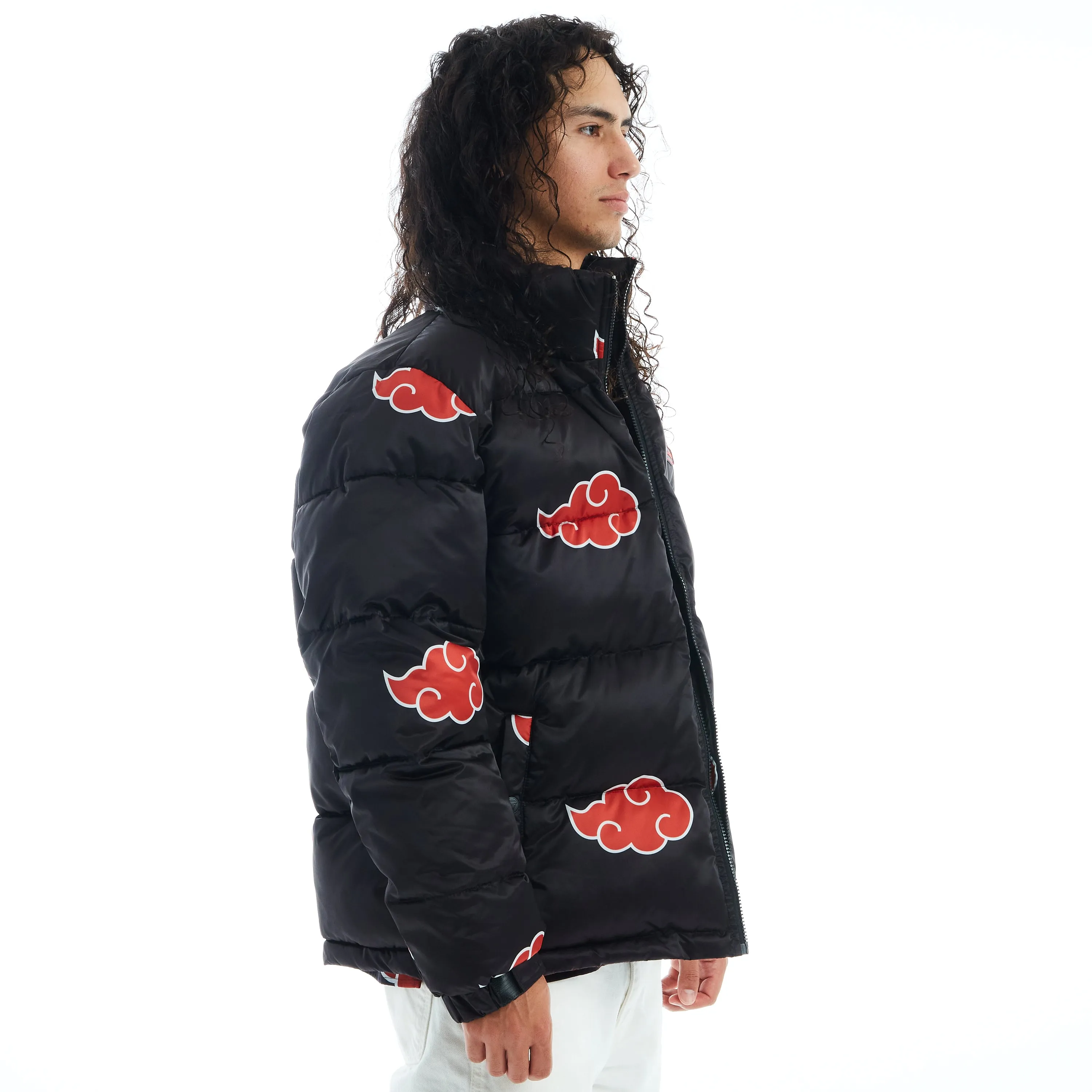 SHIPPUDEN AKATSUKI PUFFER JACKET (BLACK)