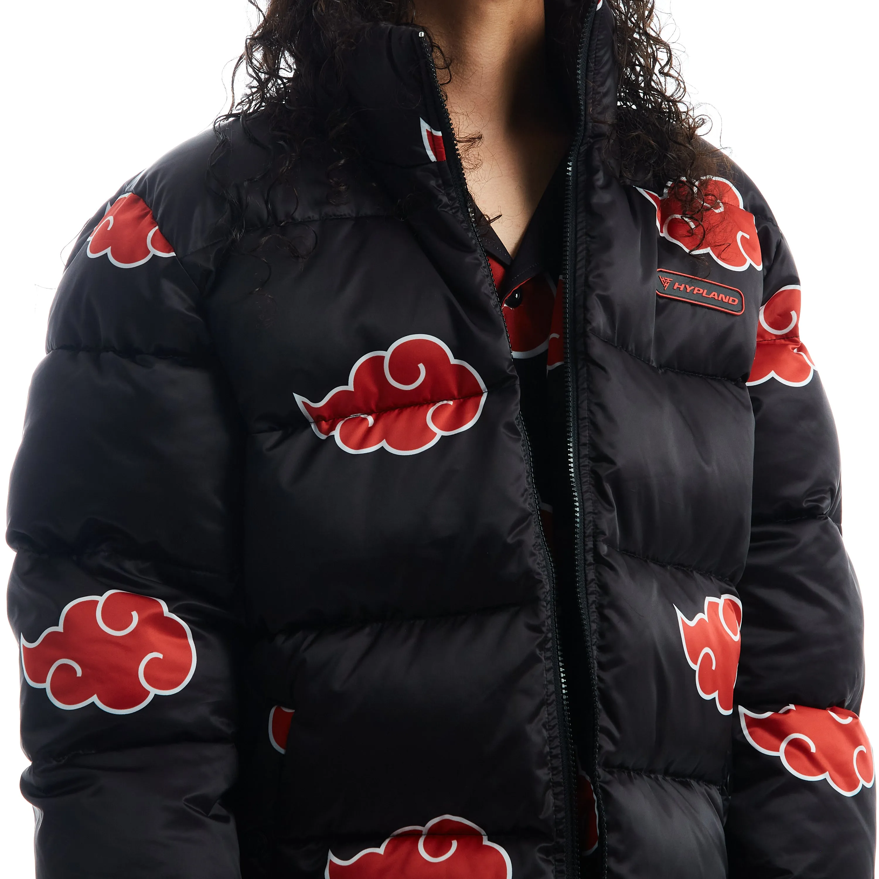 SHIPPUDEN AKATSUKI PUFFER JACKET (BLACK)