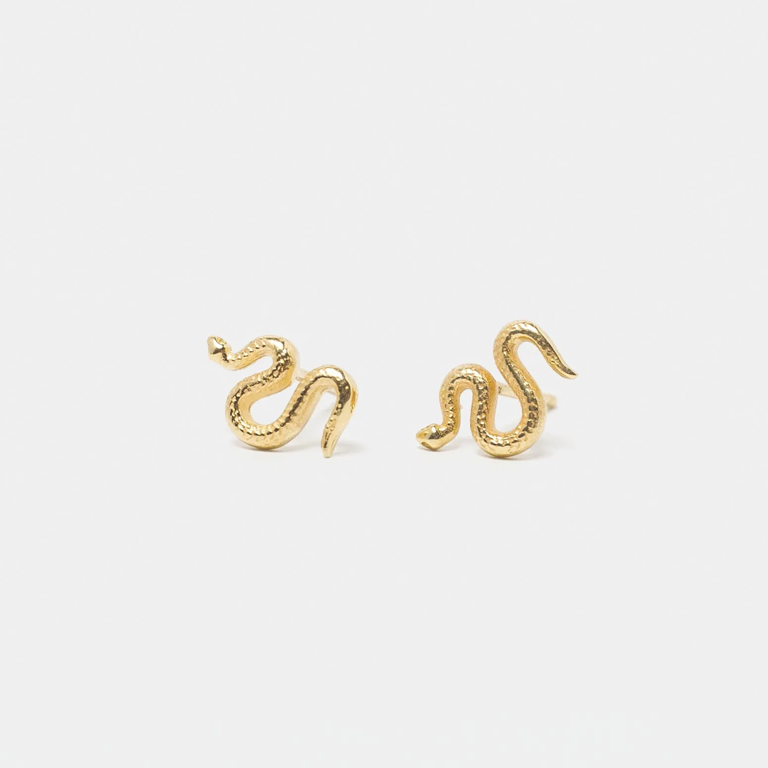 Snake Goddess Studs in Gold