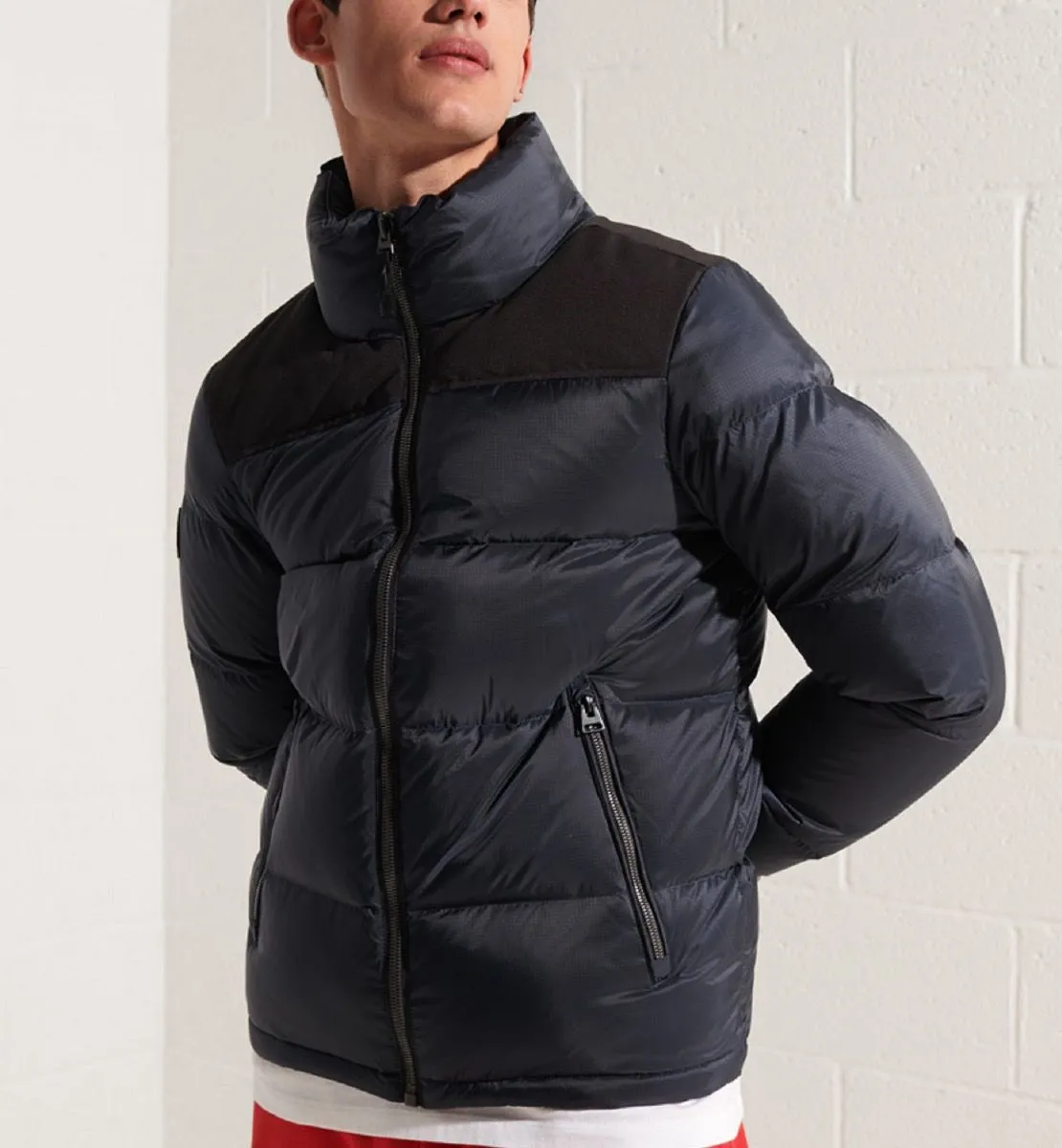 Superdry Code Down Puffer Jacket Eclipse Navy