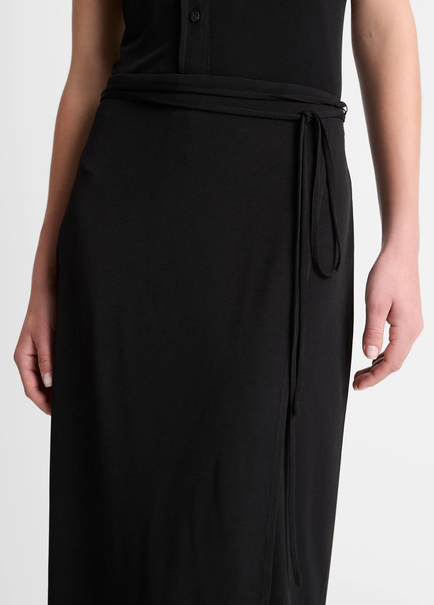 Tie Wrap Midi Skirt