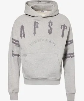 Trapstar Mens Grey Iron Arch Chen 2.0 relaxed-fit cotton-blend jersey hoody