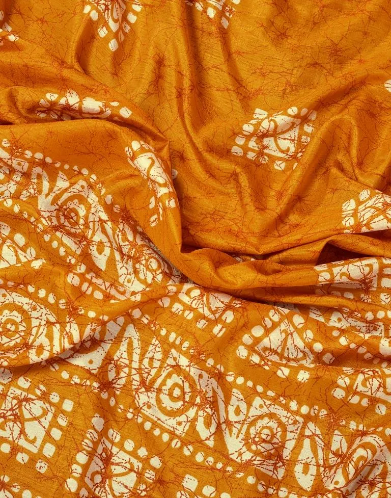 Turmeric Silk Printed Sarees