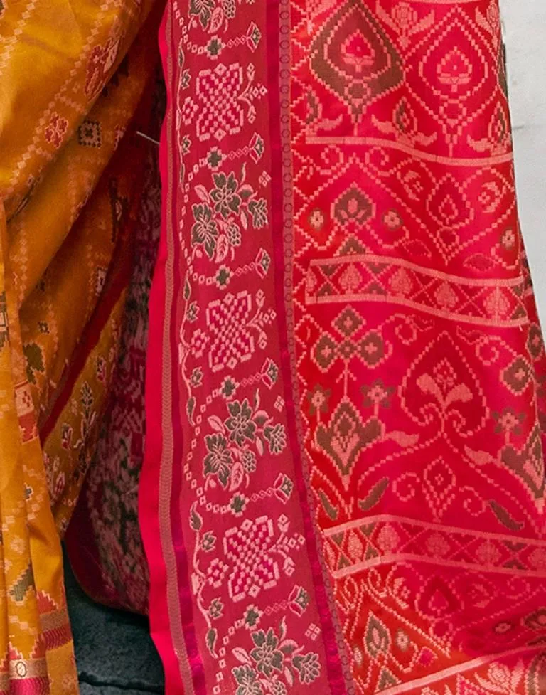 Turmeric Yellow Silk Woven Sarees