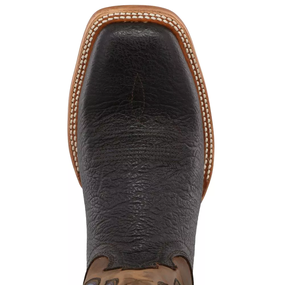 'Twisted X' Men's 12 Rancher Western Square Toe - Black / Coffee