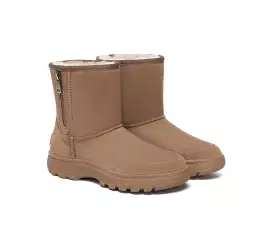 UGG AUSTRALIAN SHEPHERD Sheepskin Wool Zipper Short Outdoor Boots