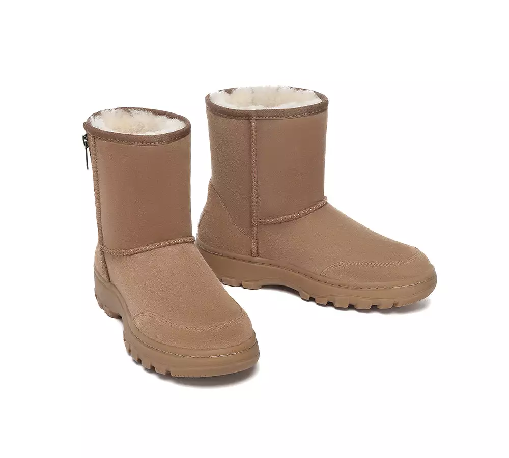 UGG AUSTRALIAN SHEPHERD Sheepskin Wool Zipper Short Outdoor Boots