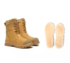 UGG AUSTRALIAN SHEPHERD Work Safety Lace Up Men Boots Steel Toe With Wool Insoles Peter