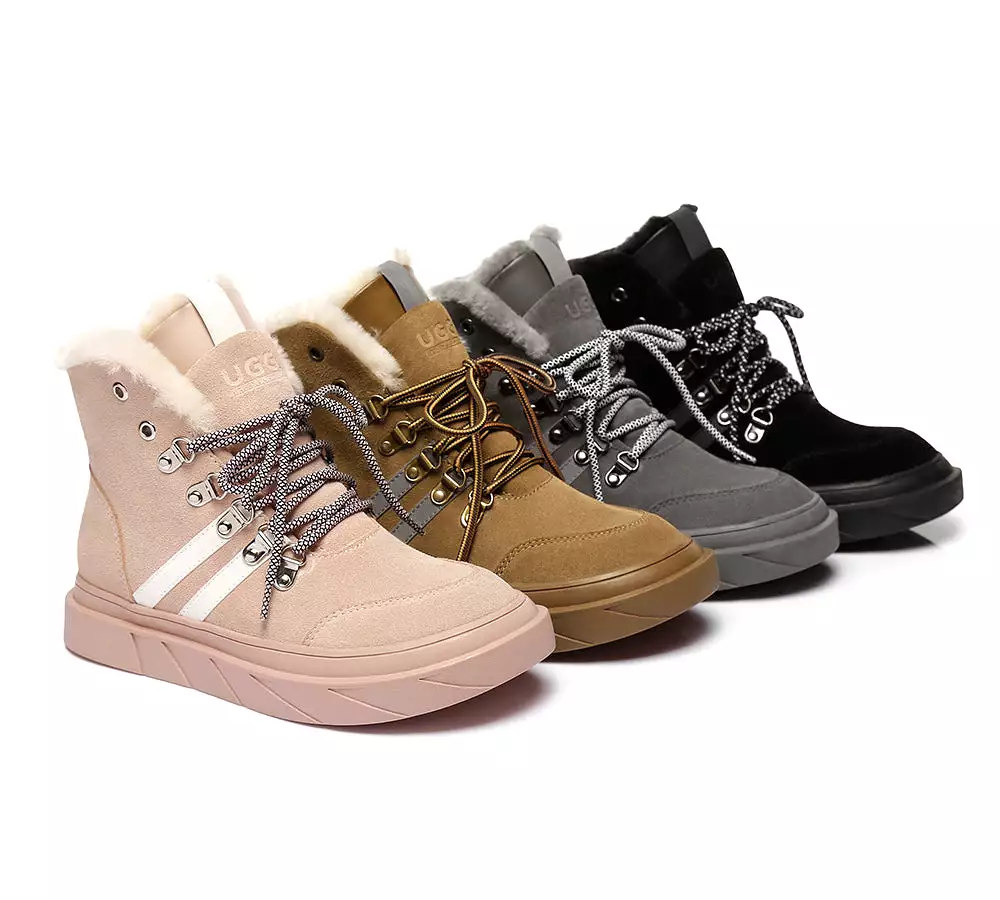 Urban UGG Lace Up Fashion Sneaker Women Boots Vicki