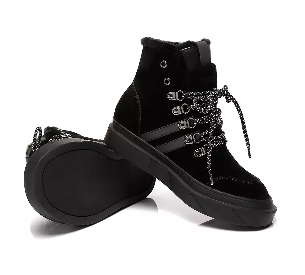 Urban UGG Lace Up Fashion Sneaker Women Boots Vicki