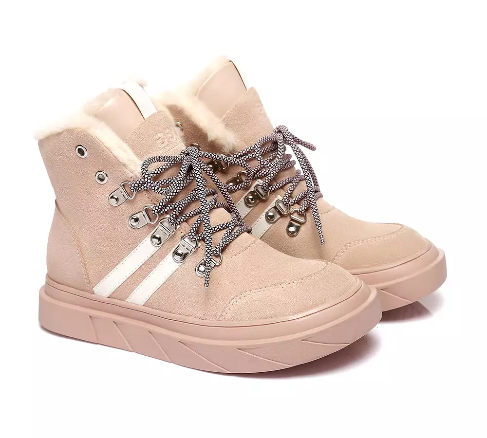 Urban UGG Lace Up Fashion Sneaker Women Boots Vicki