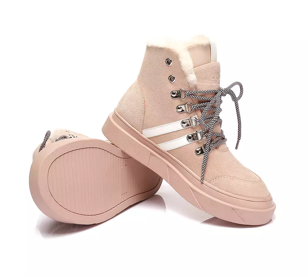 Urban UGG Lace Up Fashion Sneaker Women Boots Vicki