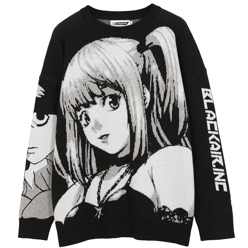 Vintage Japanese Anime Girl Knitted Sweater