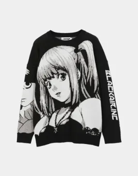 Vintage Japanese Anime Girl Knitted Sweater