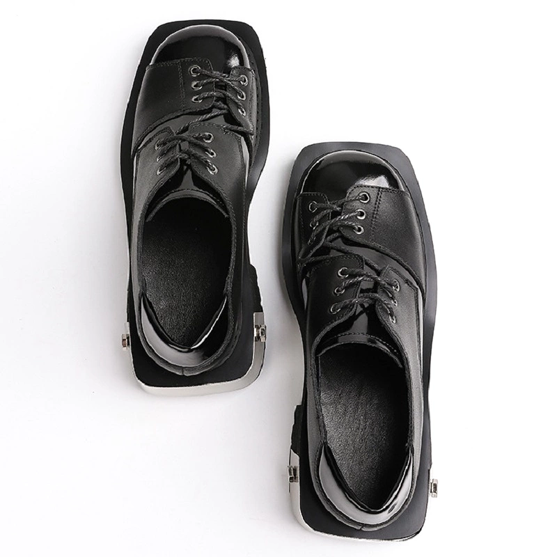 Women Metal Leather Shoes 