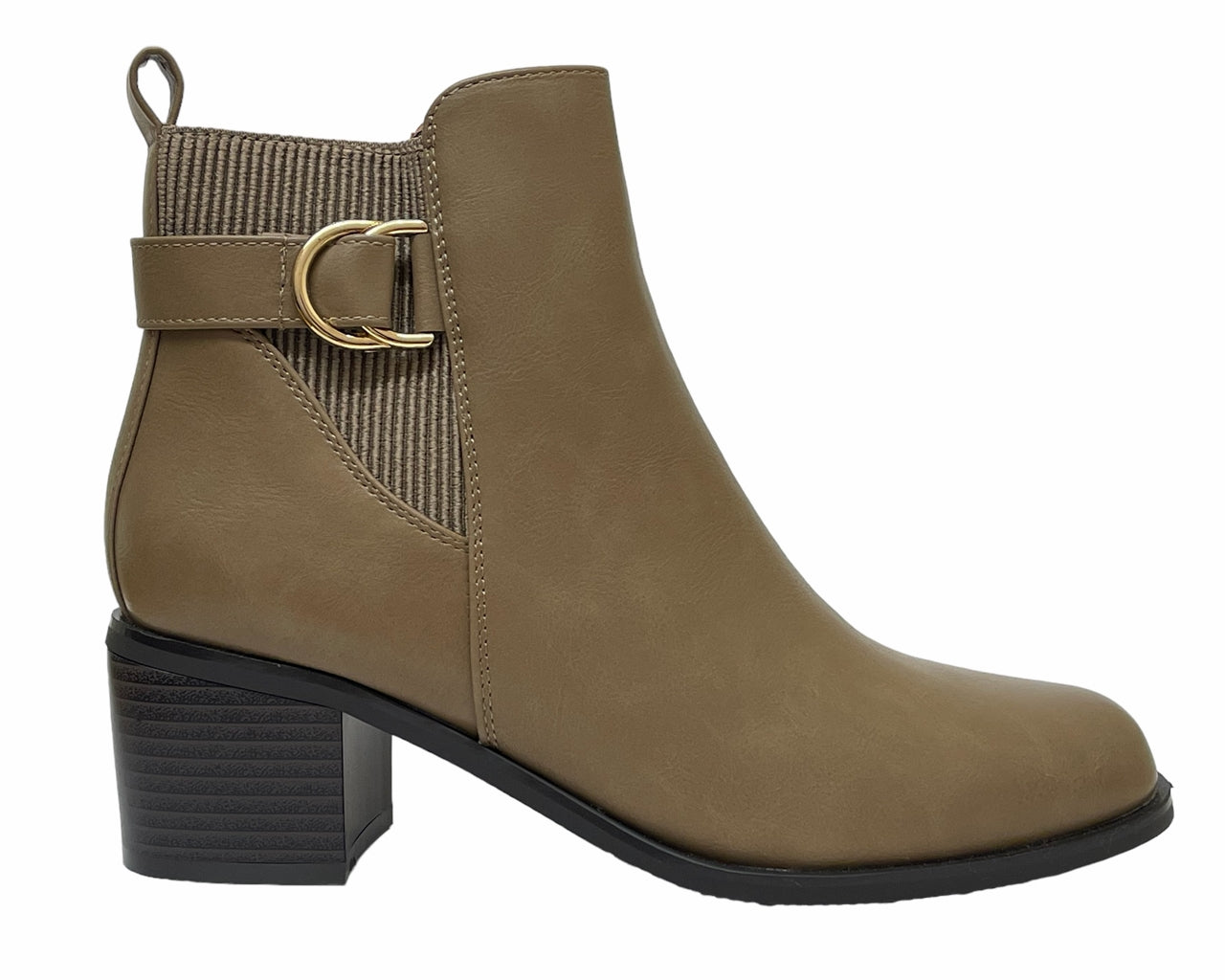 Women's Block Heel Elasticated Gusset Ankle Boots