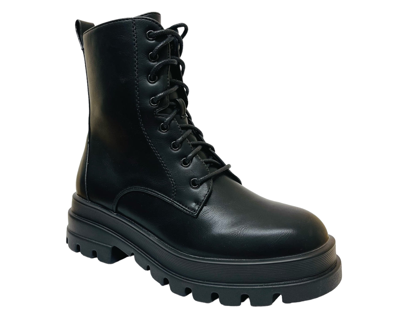 Women's Combat Chunky Sole Lace Up Boots