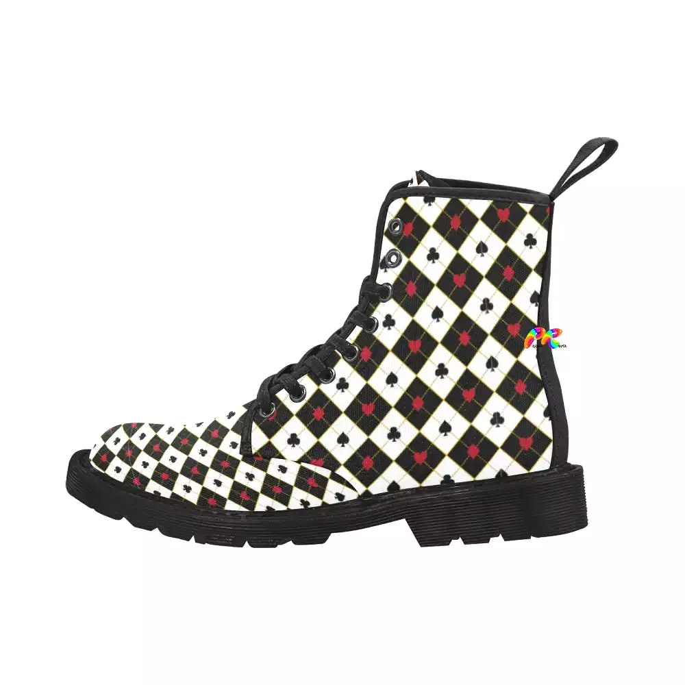 Women's Dark Wonderland Lace-up Rave Canvas Boots