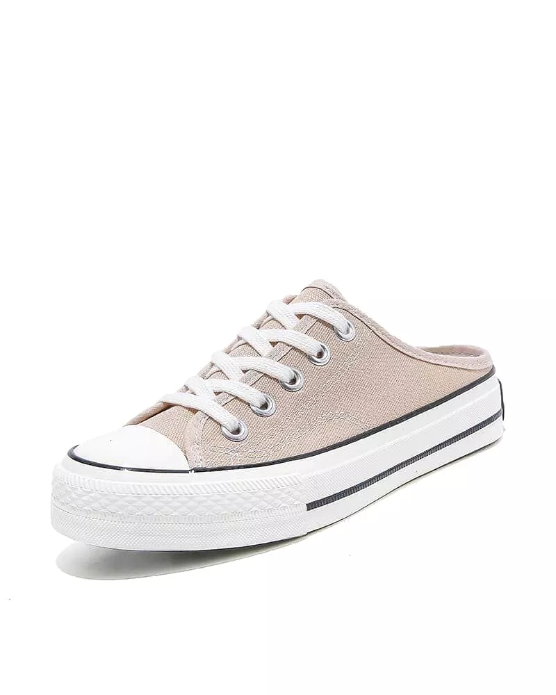 Women's Fashion Daily Solid Color Slip On Canvas Sneakers