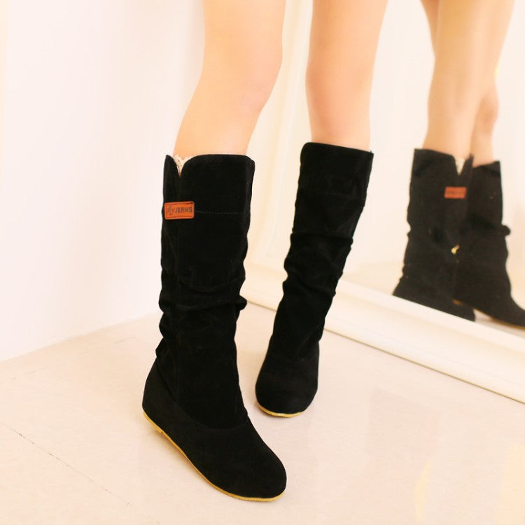 Women's Flock Inside Heighten Mid Calf Boots