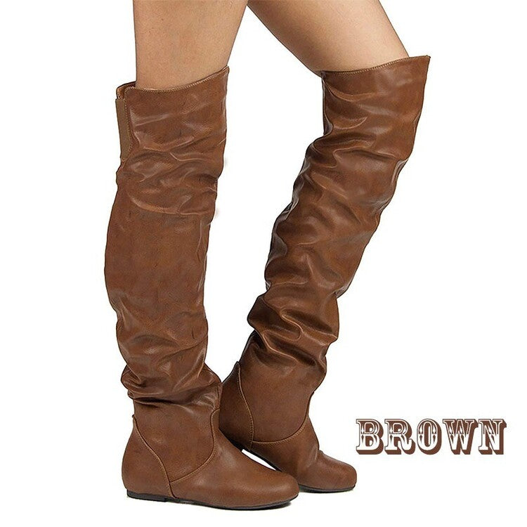 Women's Inside Heighten Wedge Heel Over the Knee Boots