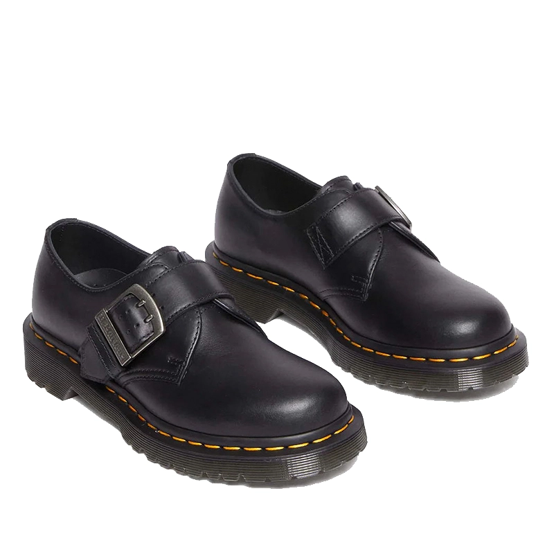 Women’s Leather Shoes for All Seasons, Black Low-Top 