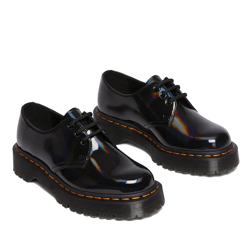 Women’s Leather Shoes for All Seasons, Black Low-Top 