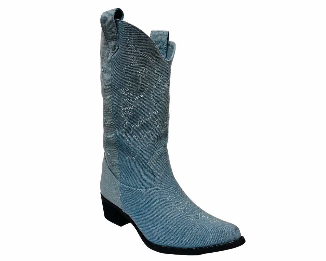 Women's Mid Calf Cowboy Embroidered Boots