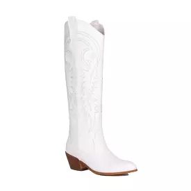 Women's Pointed Toe Beveled Heel Mid Calf Western Boots