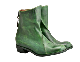 zip back boot | Pine green | Calf