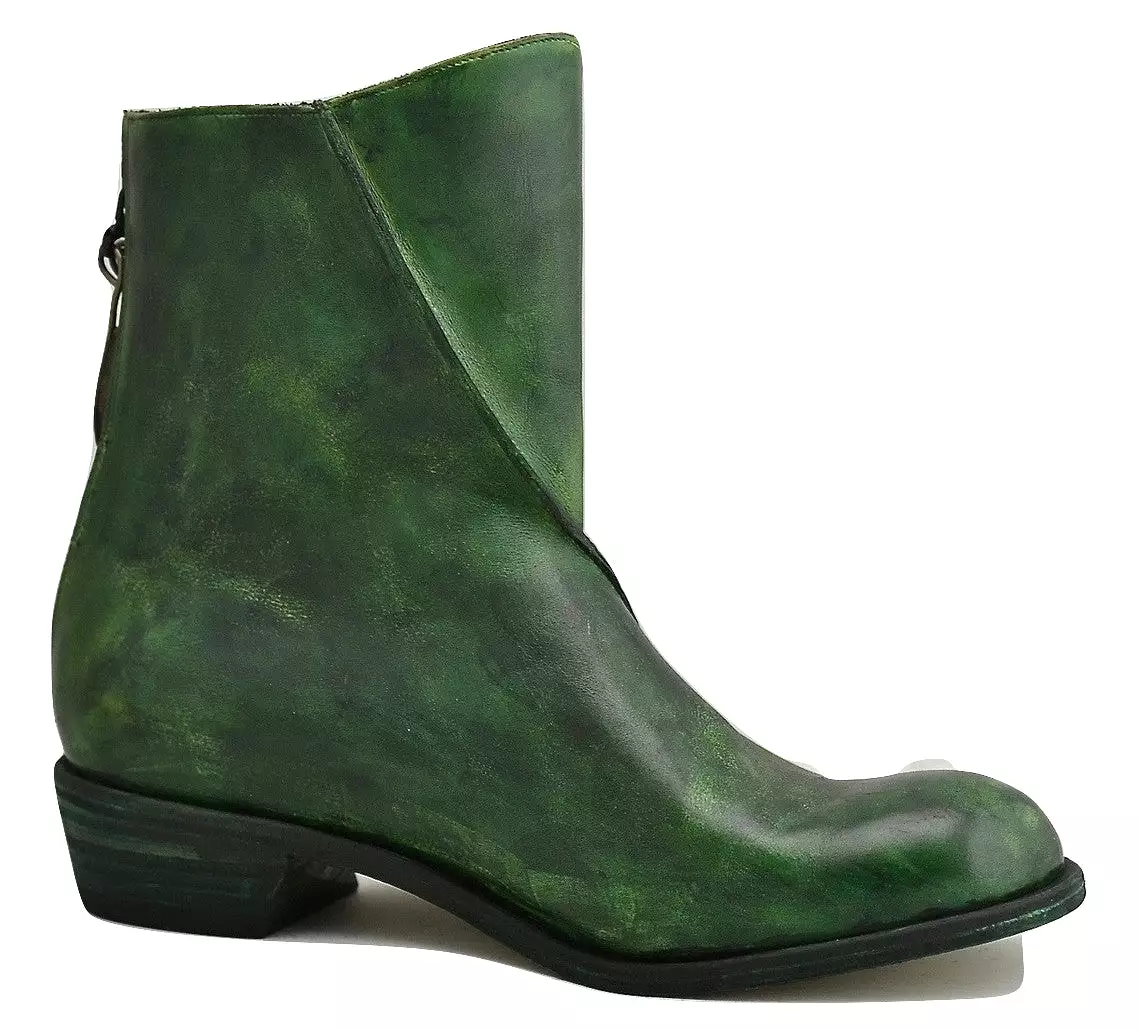 zip back boot | Pine green | Calf